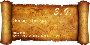 Sereg Ibolya névjegykártya